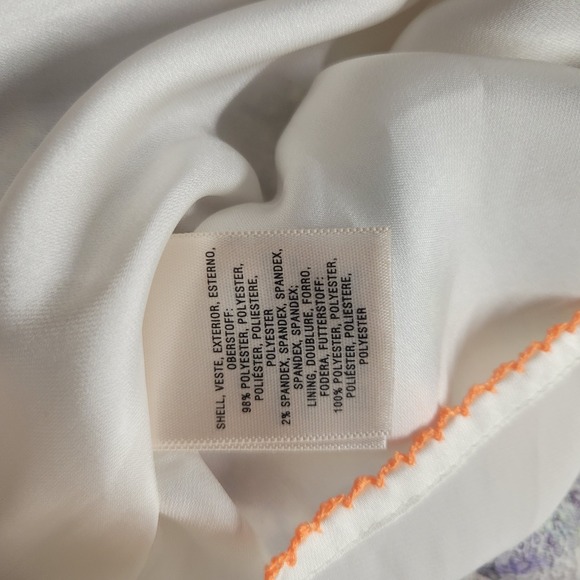 Anthropologie Maeve‎ Neon Floral Pebble Sleeveless Fit & Flare Dress Size 2 - Picture 6 of 8